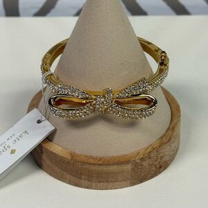 NWT Kate Spade Finishing Touch Goldtone Rhinestone Hinge Bracelet RARE